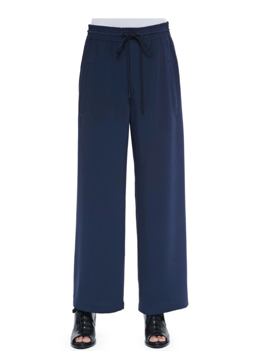 rag & bone Navy Wide-Leg Drawstring Pants